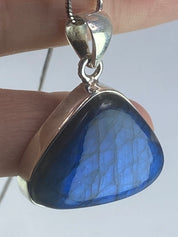 Blue Labradorite 925 Silver Pendant (M03)