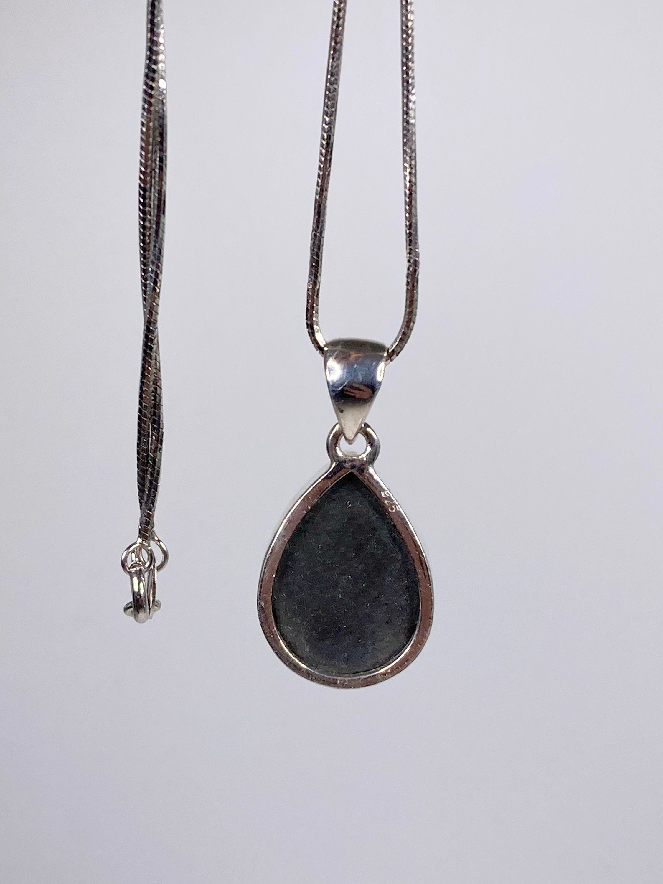 A Rare Green Garnet (Uvarovite) and Silver Pendant