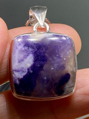 A Rare Violet Flame (Morado) Opal Silver Pendant (UV)