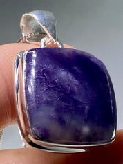 A Rare Violet Flame (Morado) Opal Silver Pendant (UV)