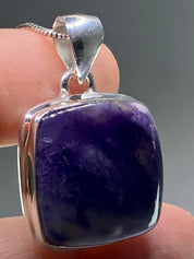 A Rare Violet Flame (Morado) Opal Silver Pendant (UV)