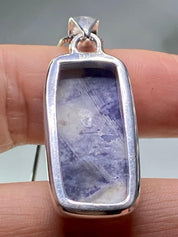 A Rare Violet Flame (Morado) Opal Silver Pendant (UV)