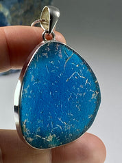 Ancient Roman Glass and Silver Pendant