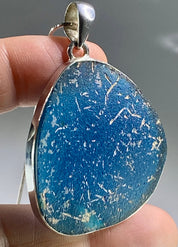 Ancient Roman Glass and Silver Pendant