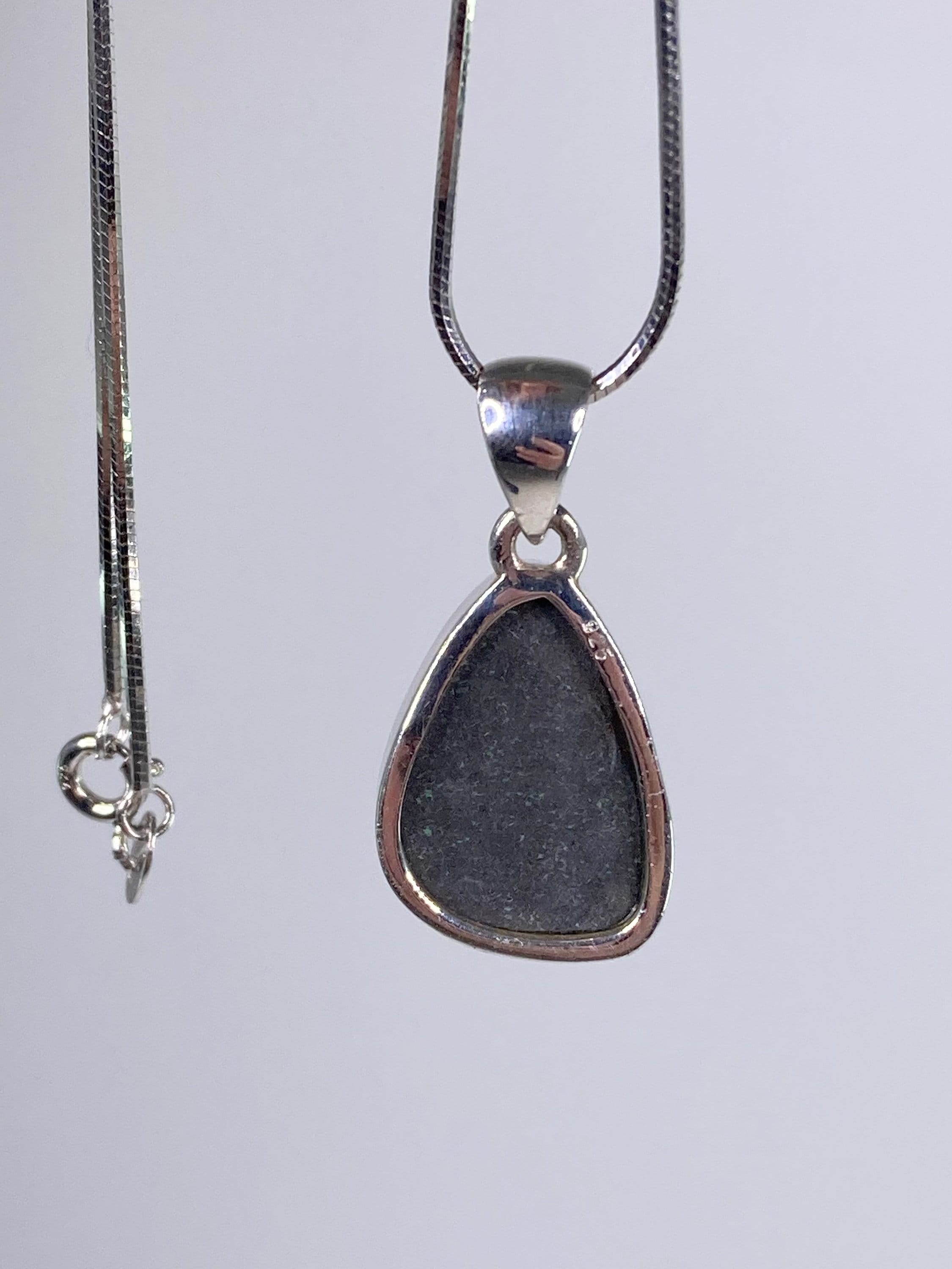 A Rare Green Garnet (Uvarovite) and Silver Pendant