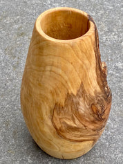 Solid Oak Wood Vase