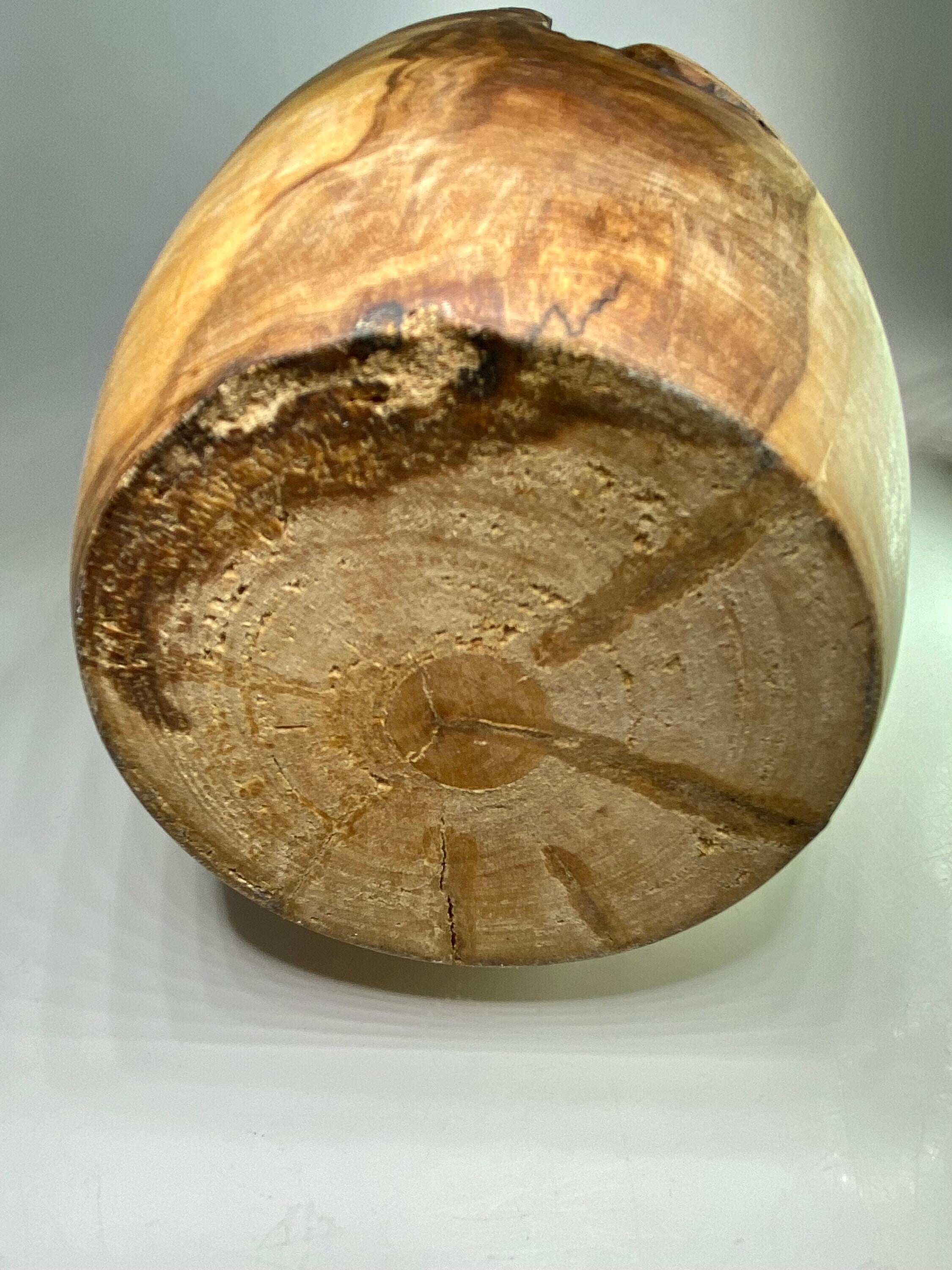 Solid Oak Wood Vase