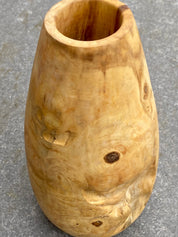 Solid Oak Wood Vase