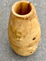 Solid Oak Wood Vase