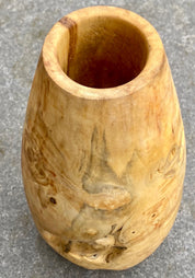 Solid Oak Wood Vase