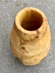 Solid Oak Wood Vase