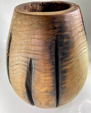 Solid Oak Wood Vase