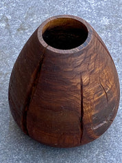 Solid Oak Wood Vase