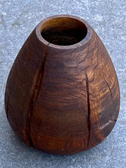 Solid Oak Wood Vase