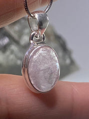 Natural Morganite and Sterling Silver Pendant