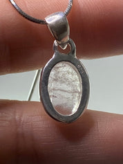 Natural Morganite and Sterling Silver Pendant