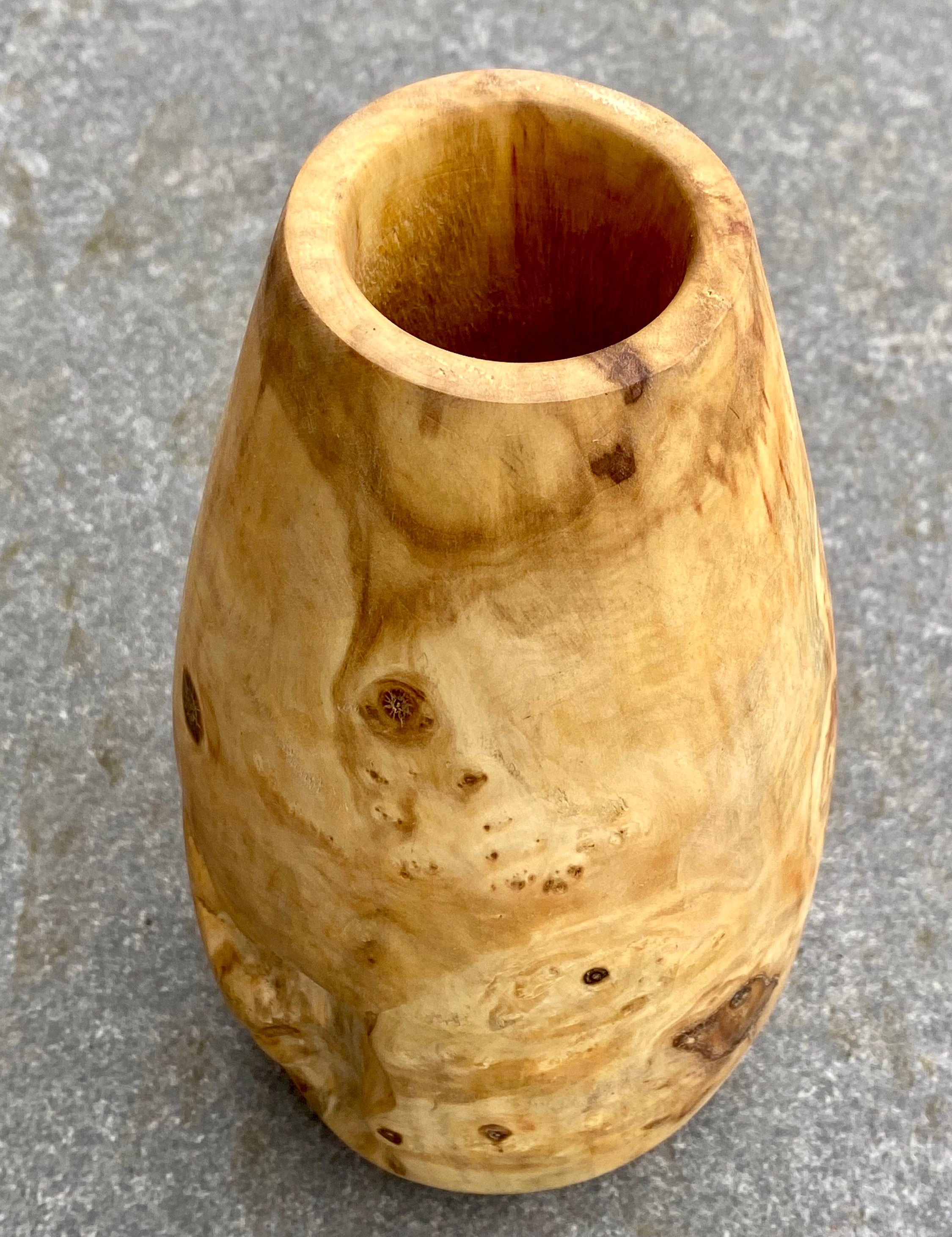 Solid Oak Wood Vase