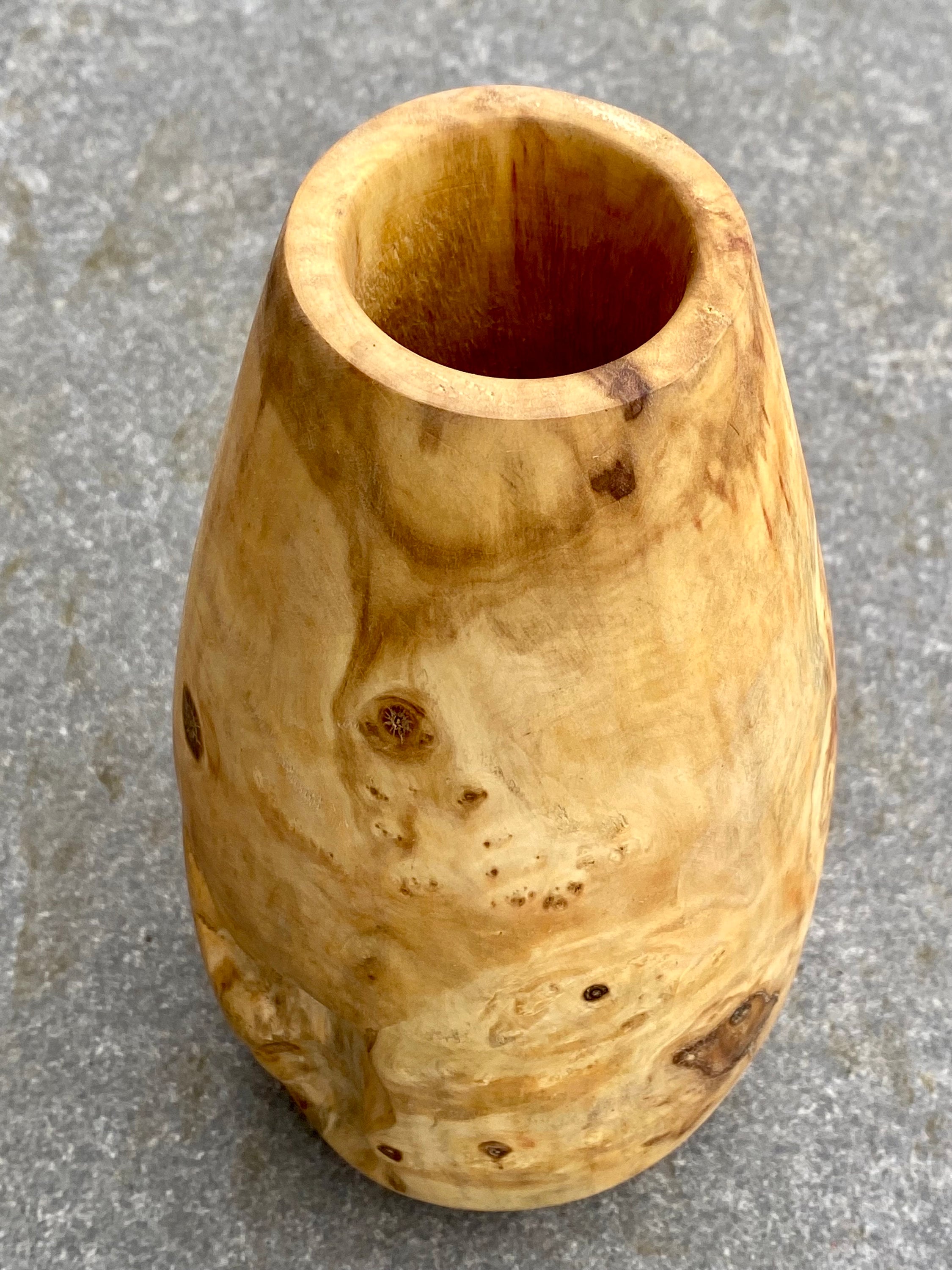 Solid Oak Wood Vase