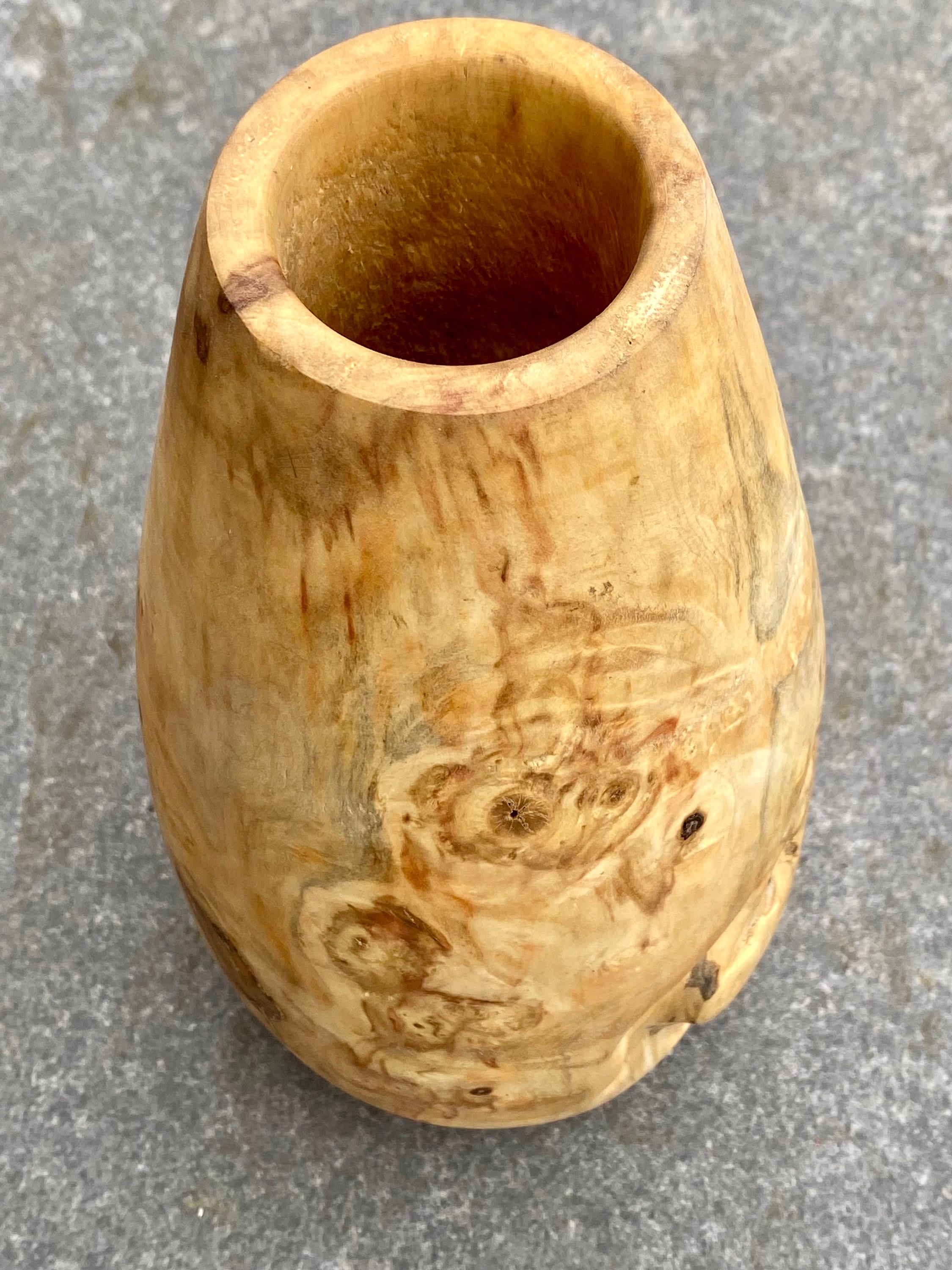 Solid Oak Wood Vase