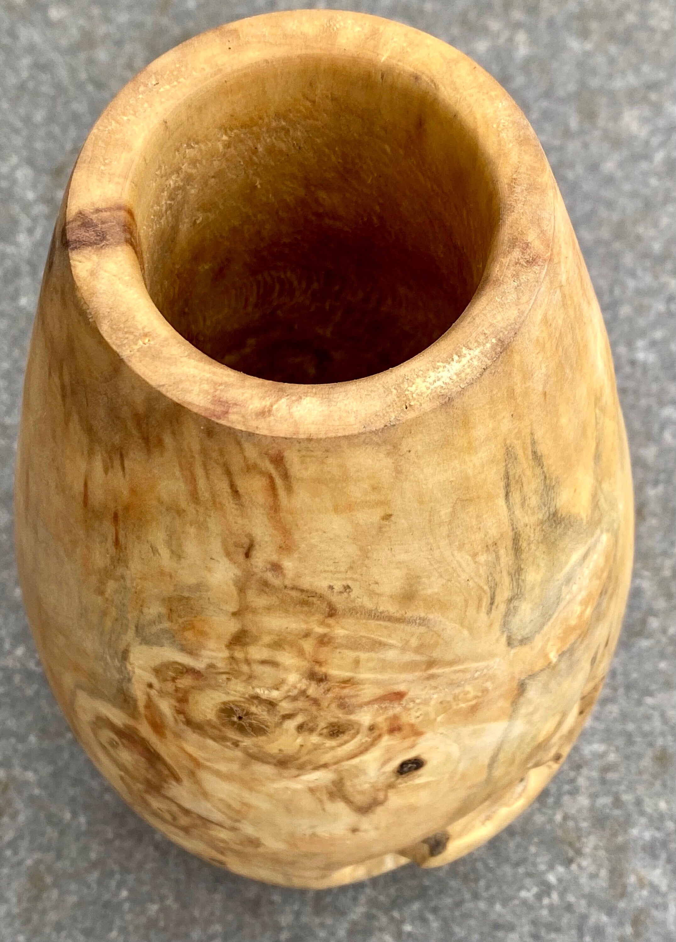 Solid Oak Wood Vase