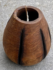 Solid Oak Wood Vase