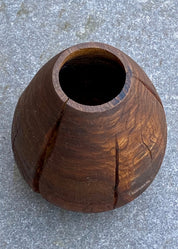 Solid Oak Wood Vase