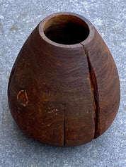 Solid Oak Wood Vase