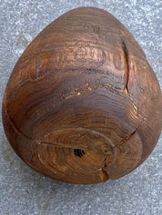 Hand Turned Oak Wood Vase – Wabi-Sabi Sculpture
