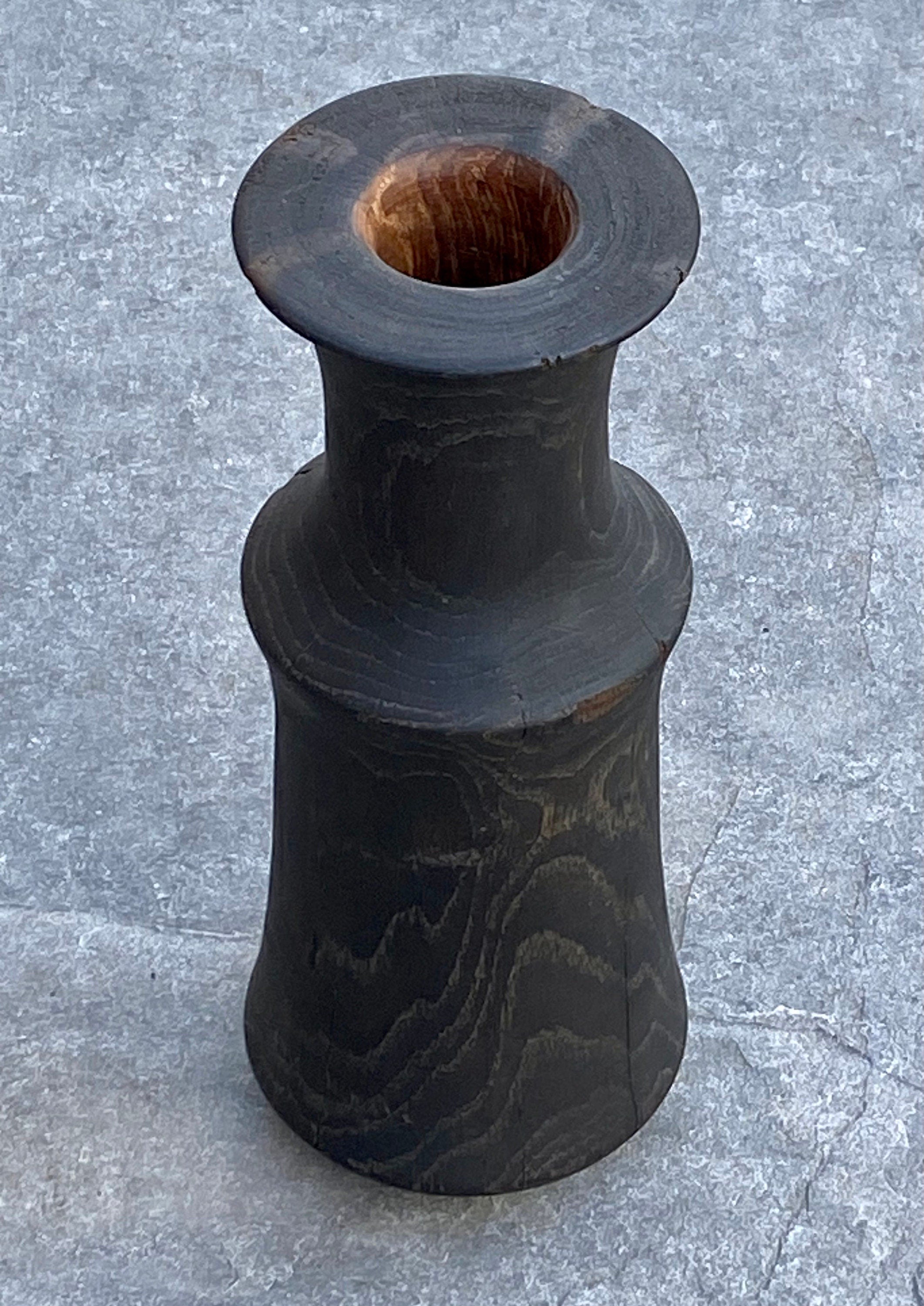 Solid Oak Wood Vase