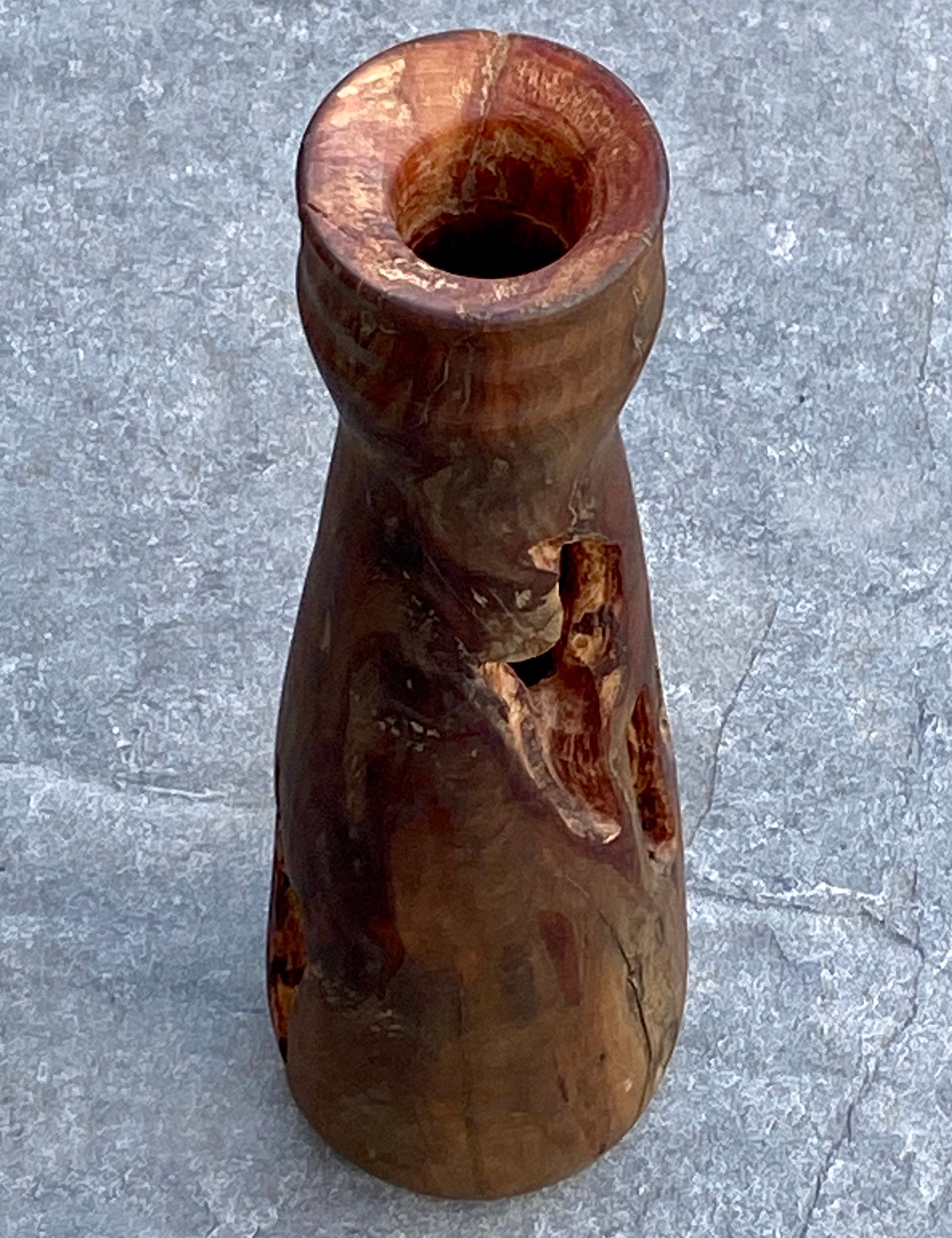 Solid Pear Wood Vase