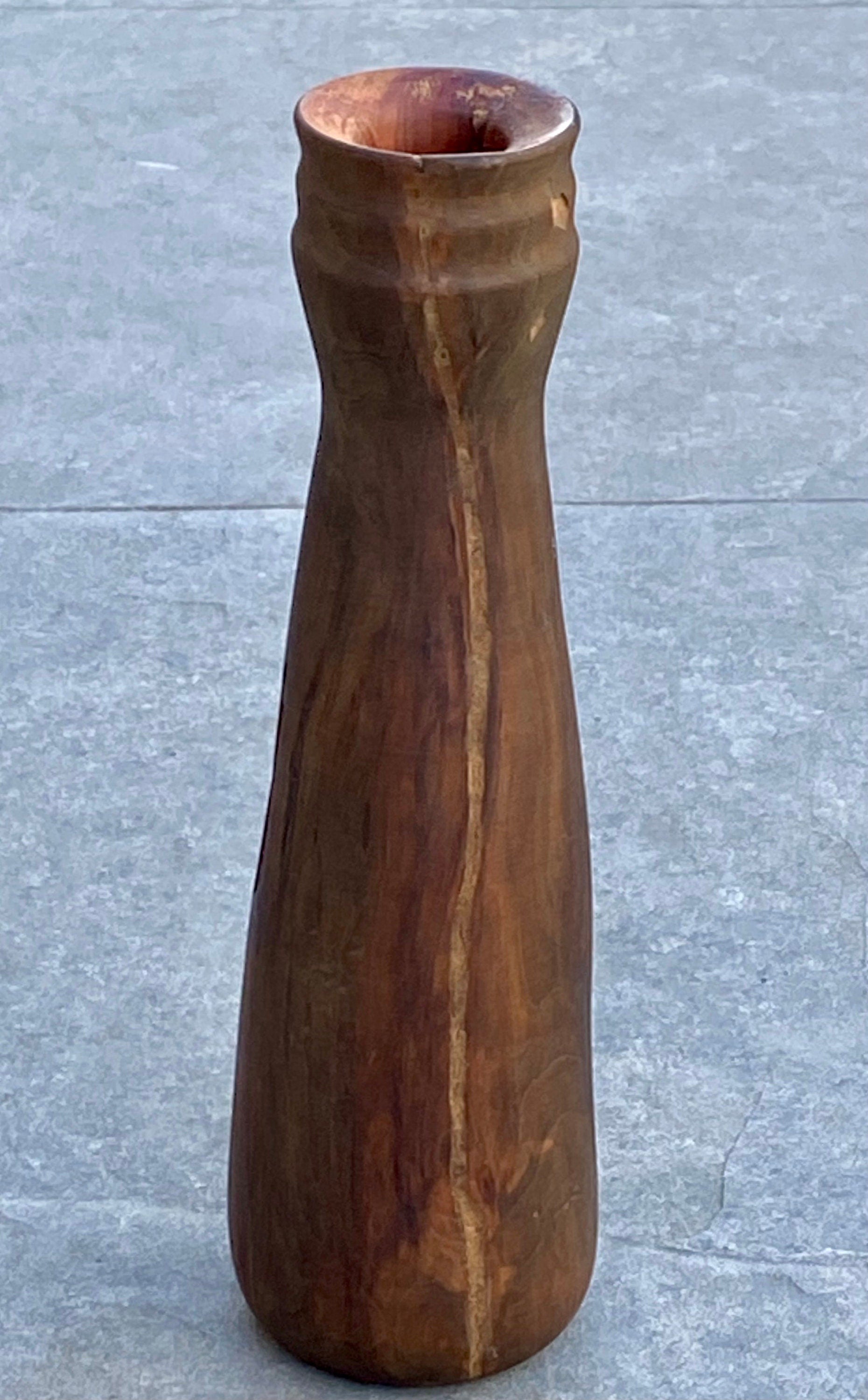 Solid Pear Wood Vase