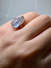 Raw Aquamarine and Silver Ring