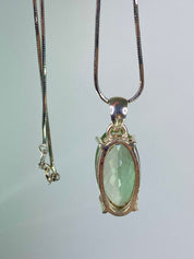 Green Amethyst (Prasiolite ) and Silver Pendant