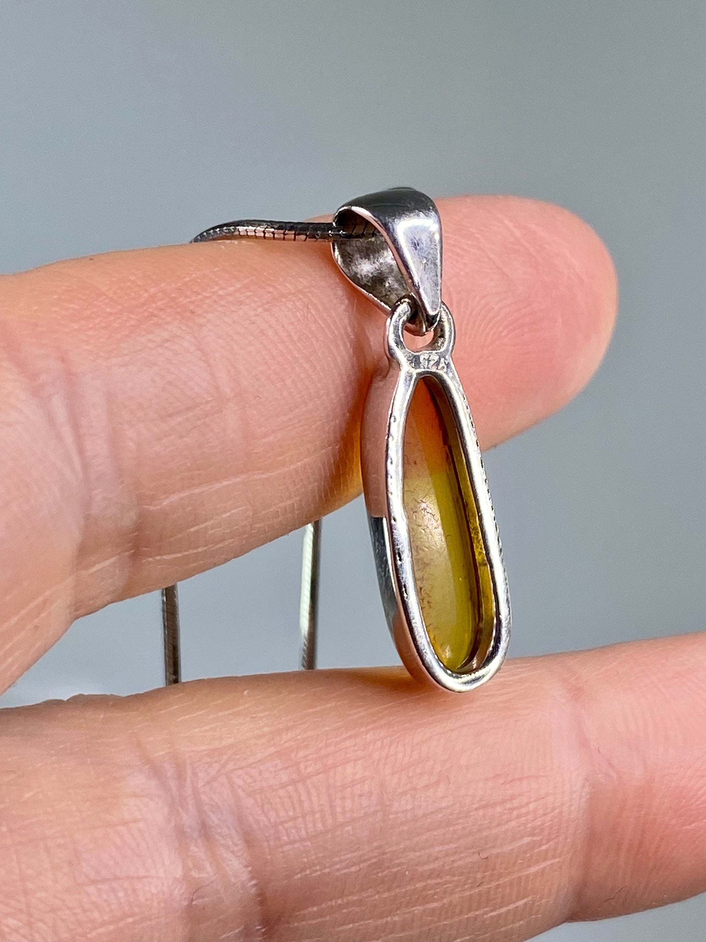 Baltic Amber Sterling Silver Pendant