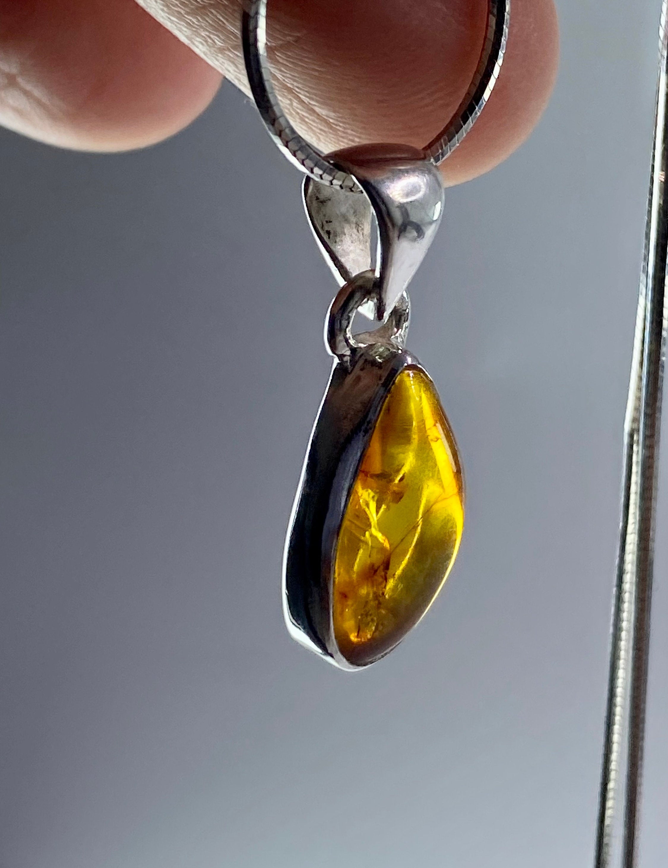 Baltic Amber Sterling Silver Pendant