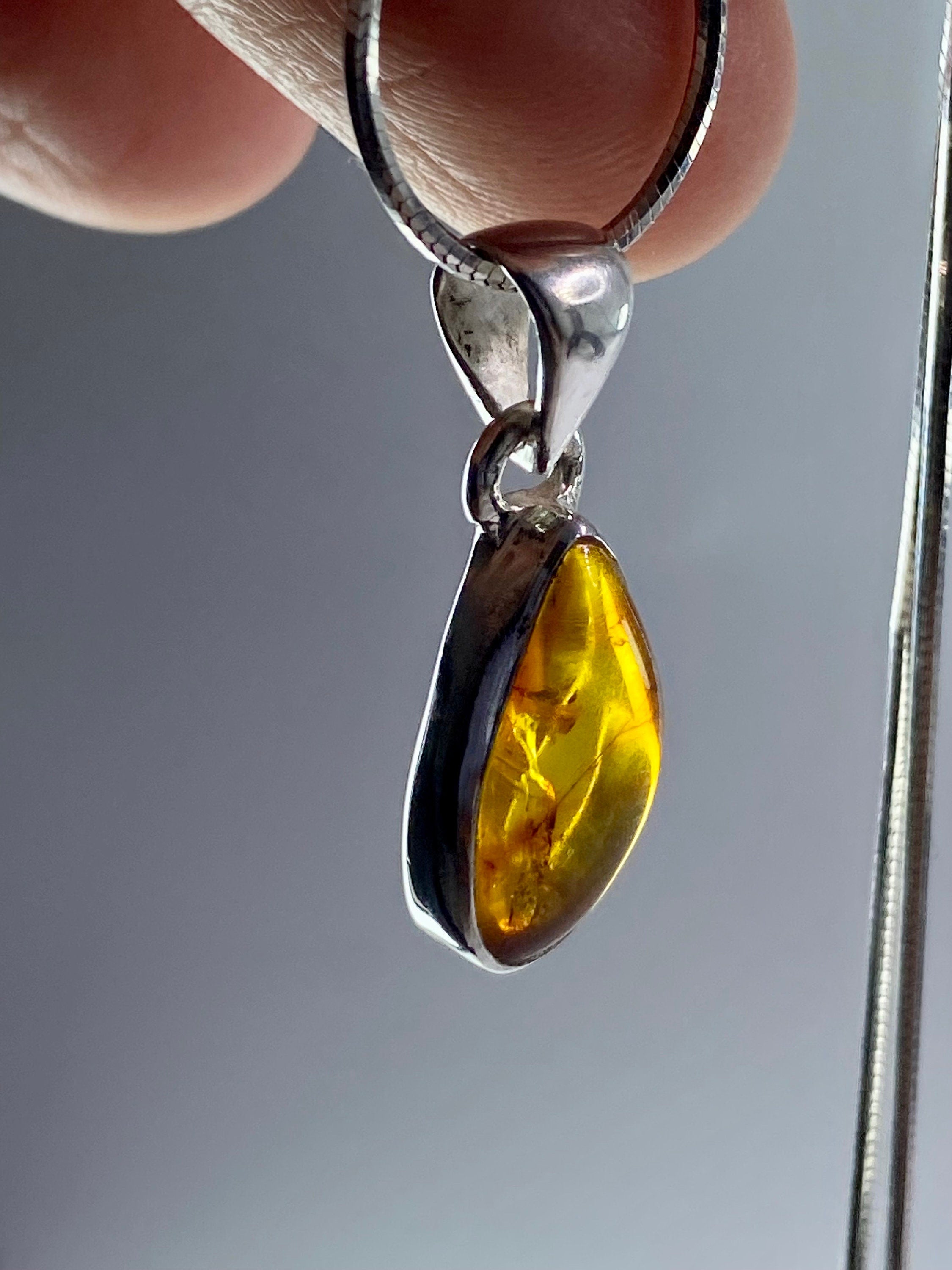 Baltic Amber Sterling Silver Pendant