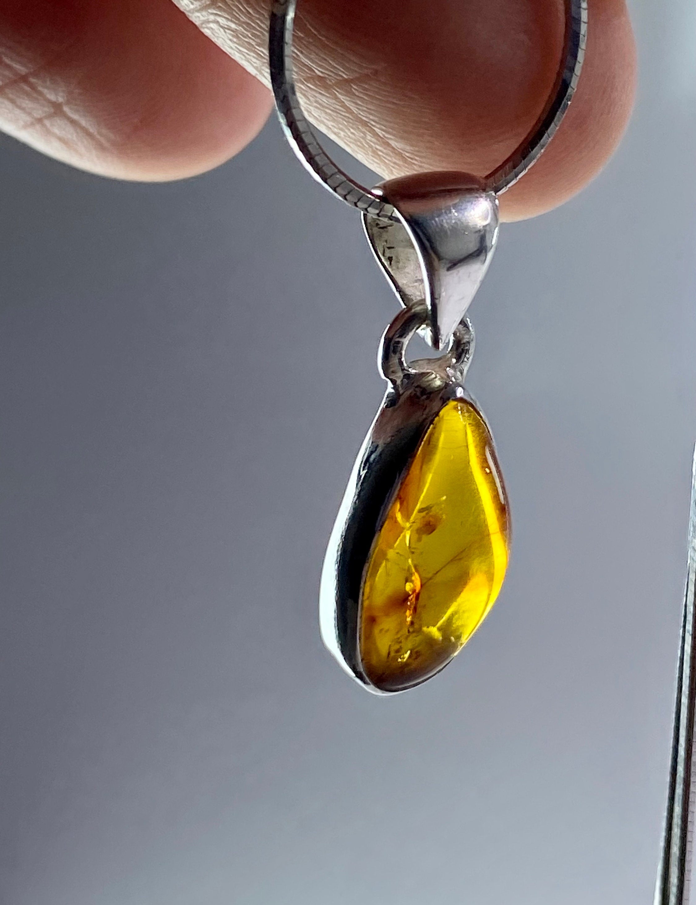 Baltic Amber Sterling Silver Pendant