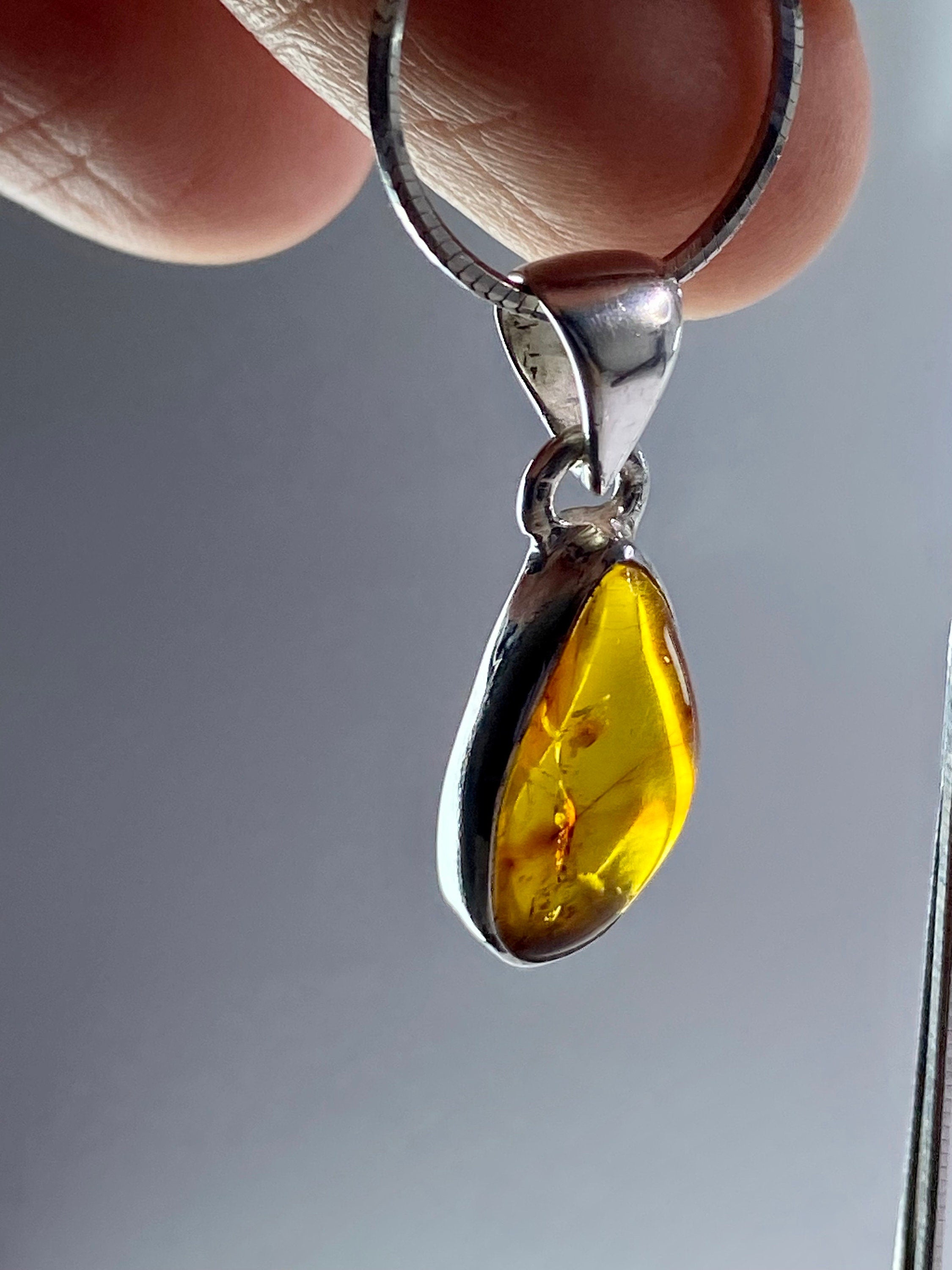 Baltic Amber Sterling Silver Pendant