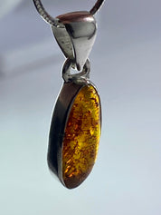 Baltic Amber Sterling Silver Pendant