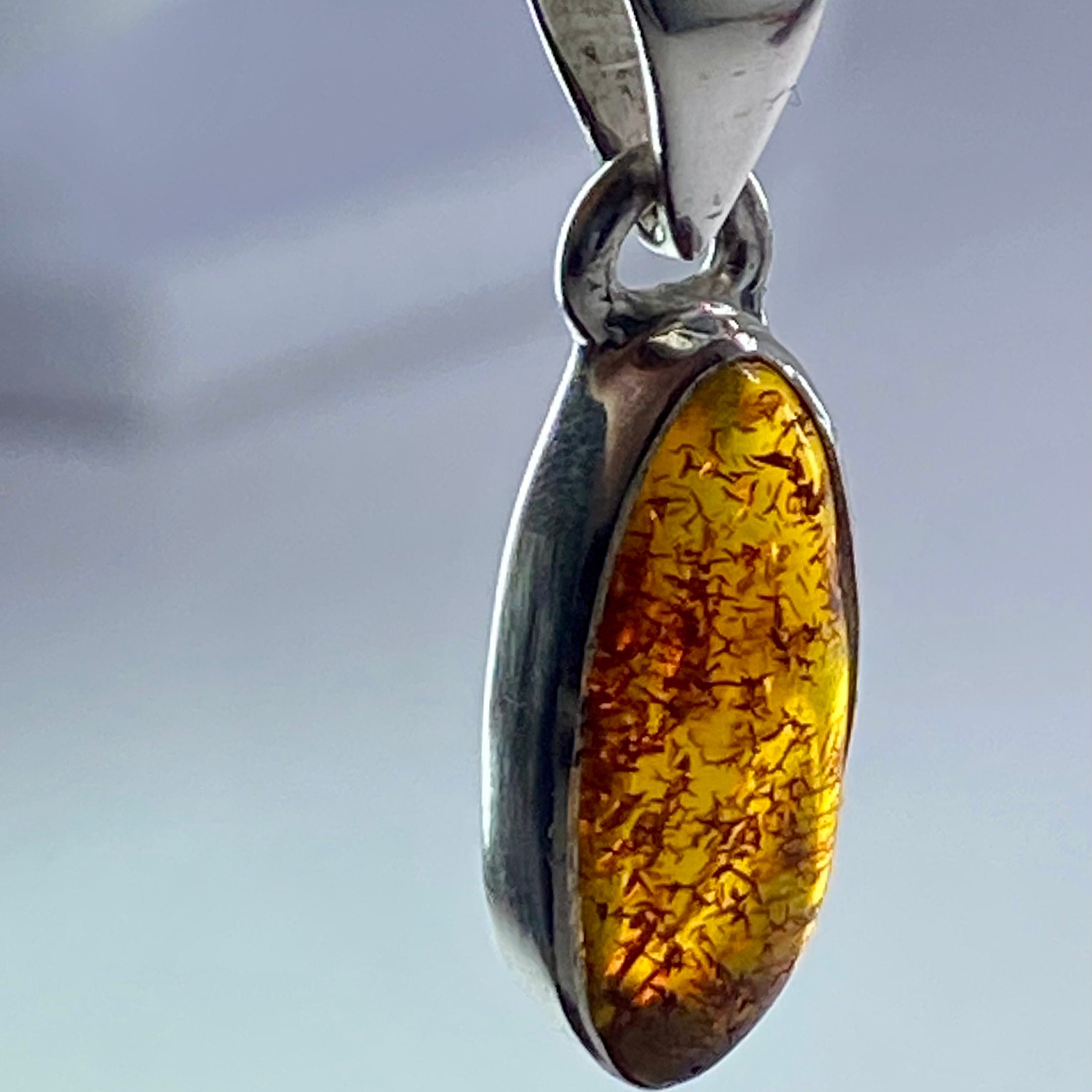 Baltic Amber Sterling Silver Pendant