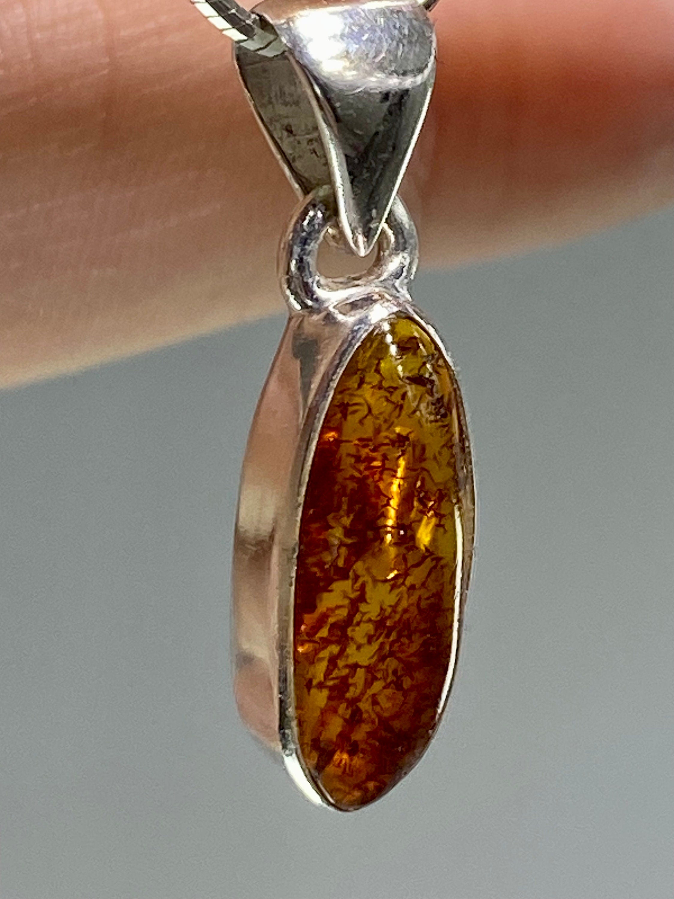 Baltic Amber Sterling Silver Pendant