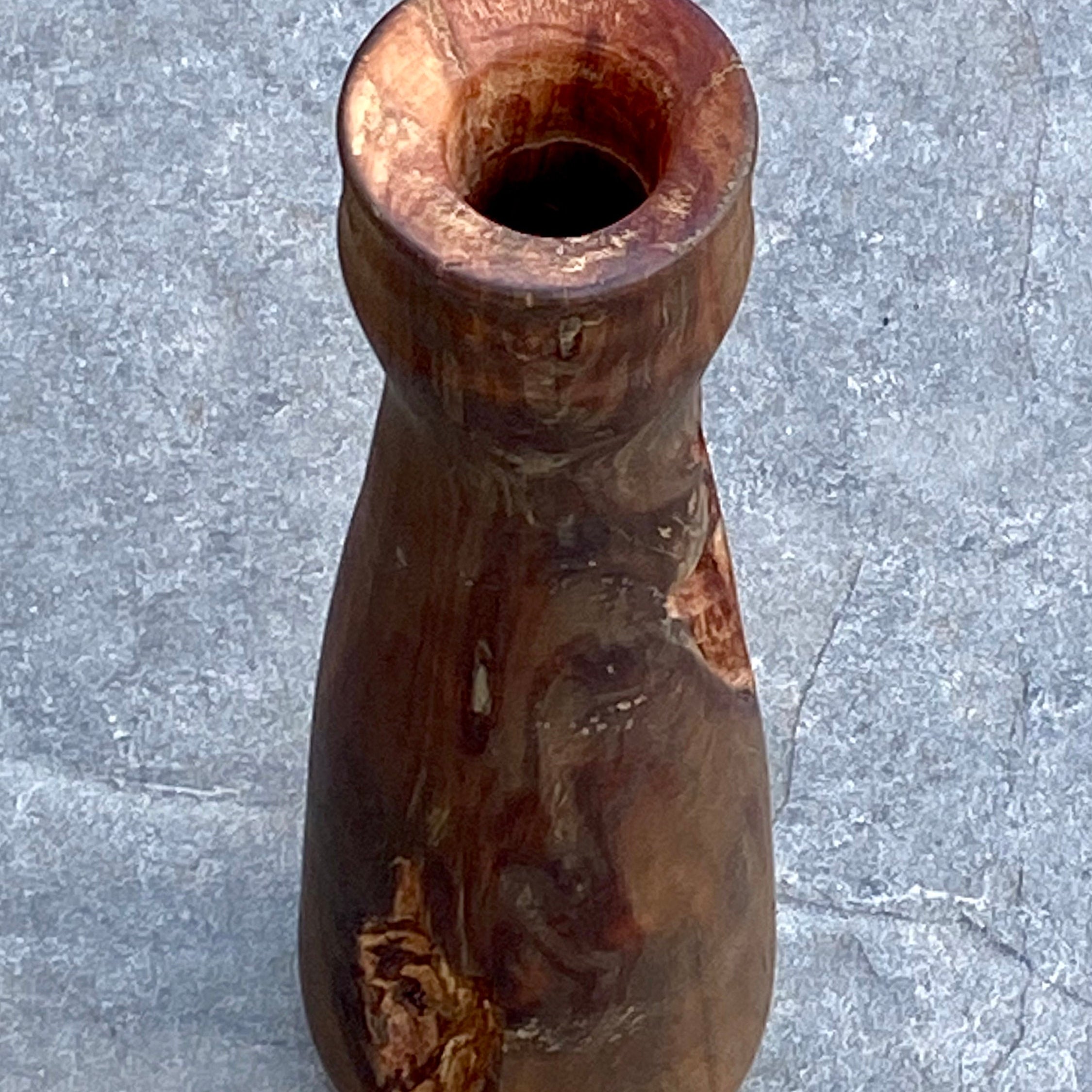 Solid Pear Wood Vase