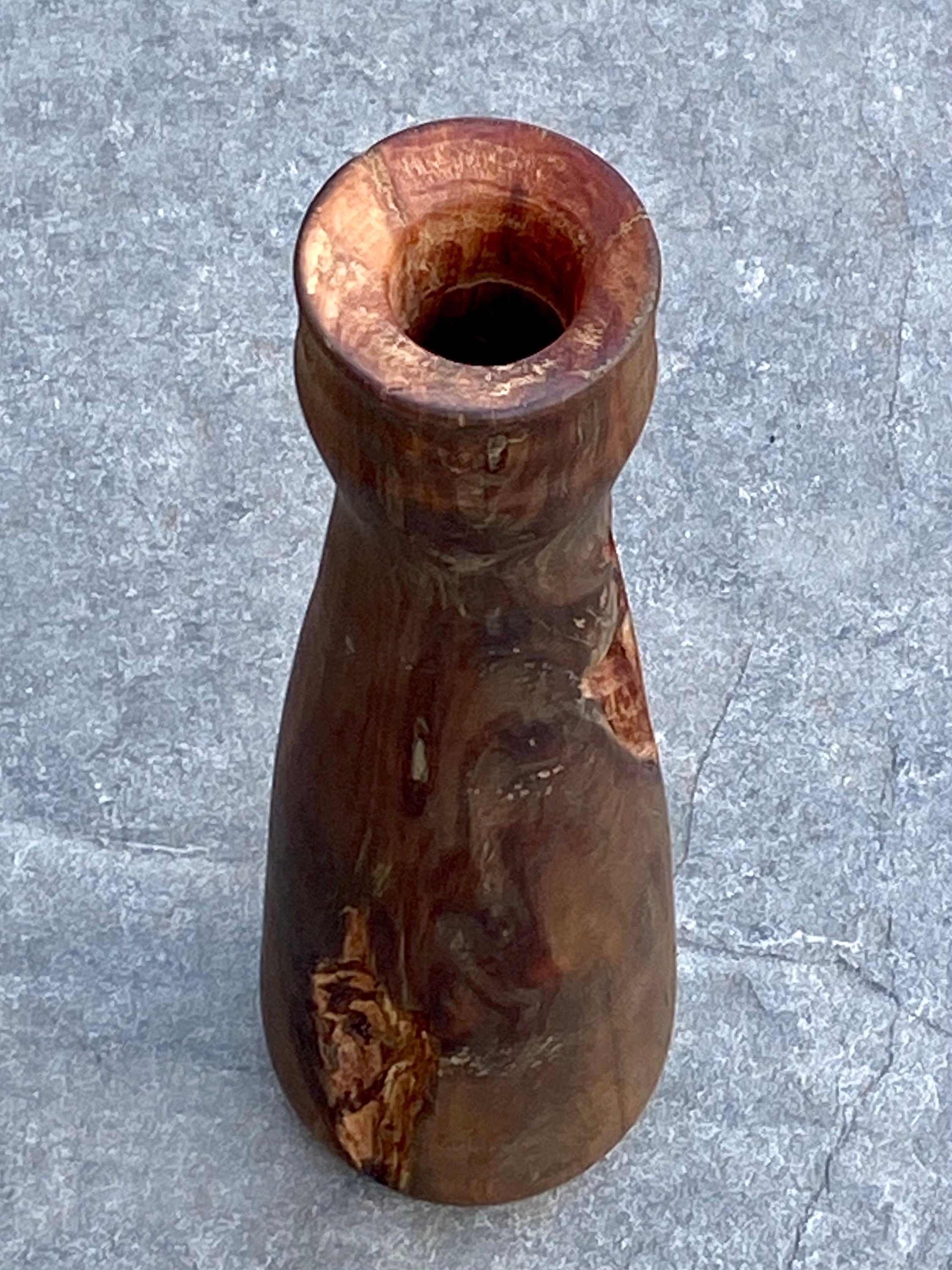 Solid Pear Wood Vase