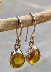 Baltic Amber Sterling Silver Drop Earrings