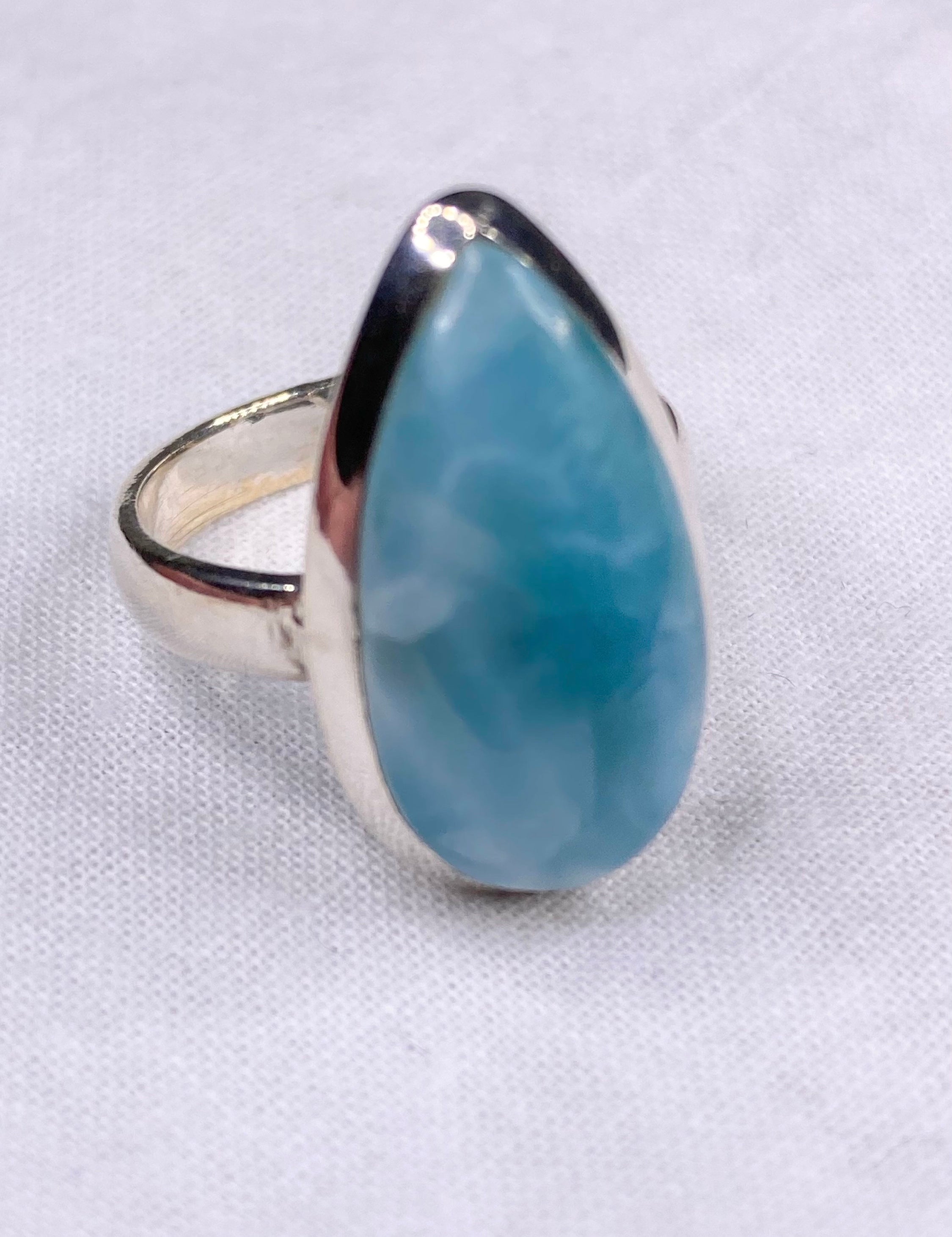 Larimar and Silver Ring