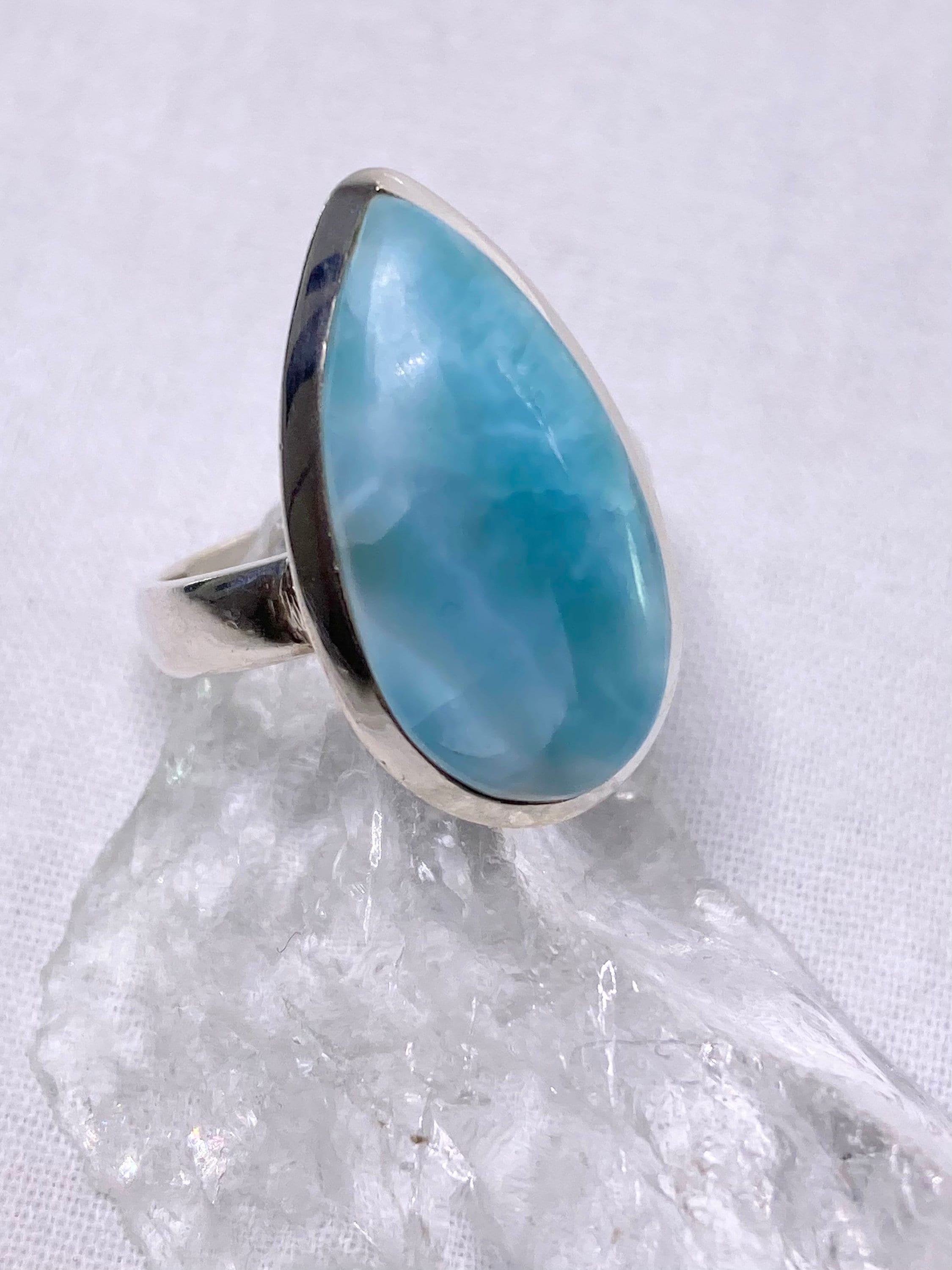 Larimar and Silver Ring