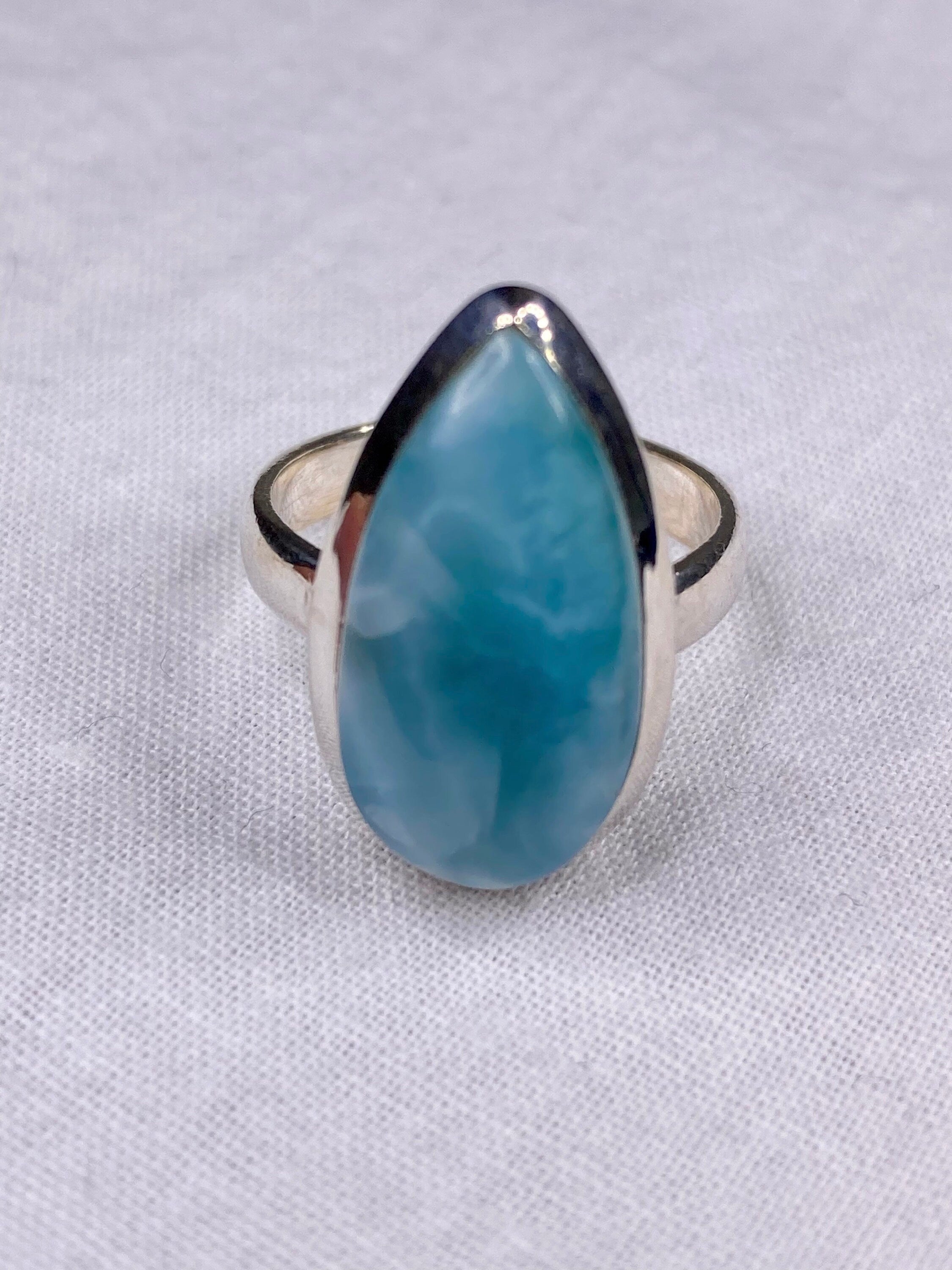 Larimar and Silver Ring