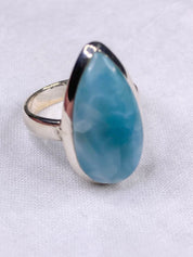 Larimar and Silver Ring