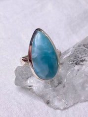 Larimar and Silver Ring