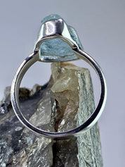 Raw Aquamarine and Silver Ring